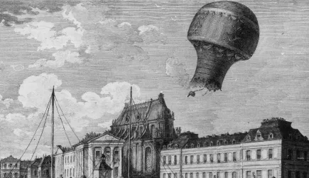 The first hot air balloon flight