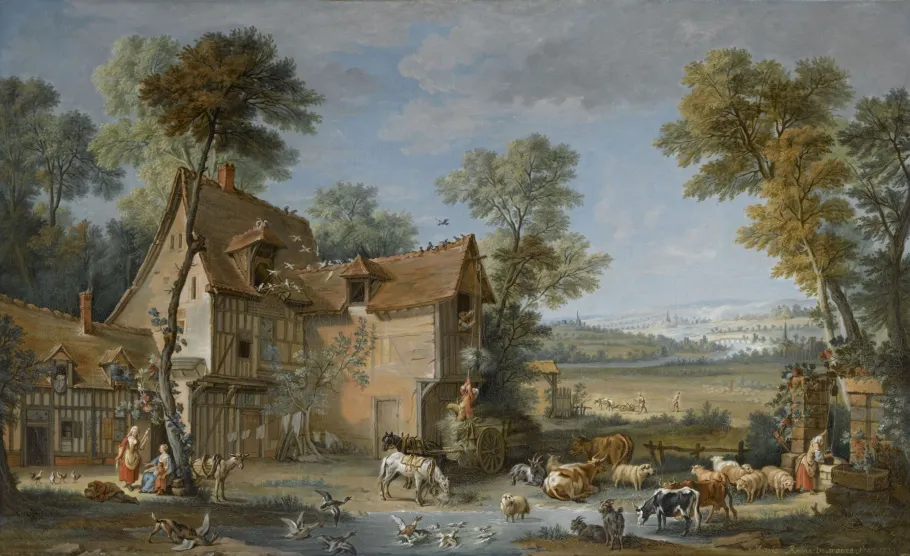 Une ferme, par Jean-Baptiste Oudry